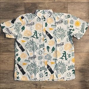 Reyn Spooner Athletics Themed Shirt - White and Green